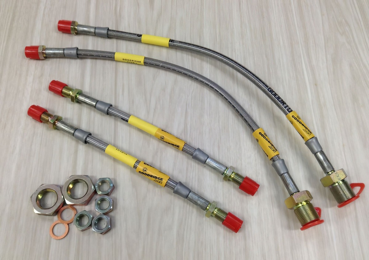 ステンレスメッシュ ブレーキホース 4本セット GOODRIDGE パーツNo 