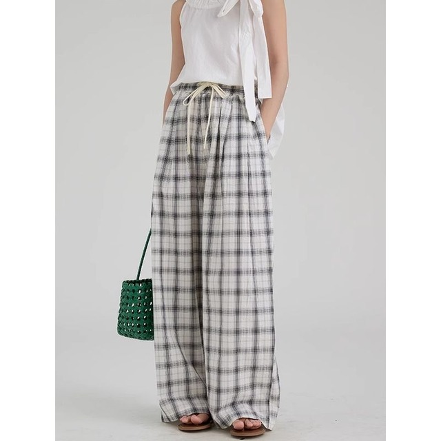 check pattern easy pants   101525