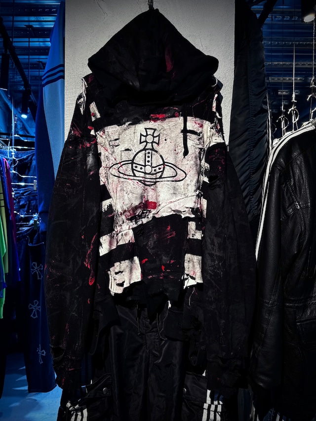 "vivid notes"Orb graphic design docking coating hoodie