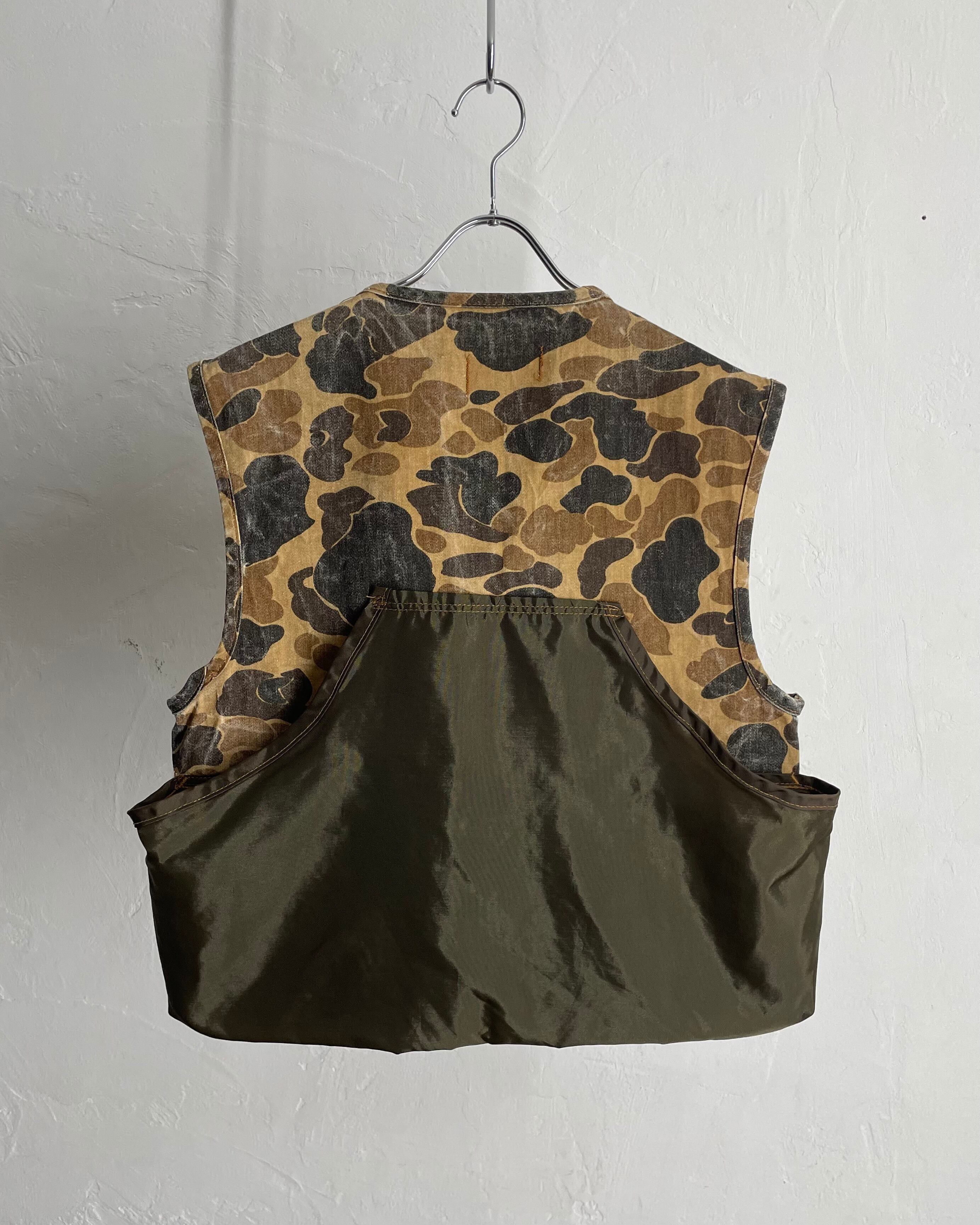 70s SAFTBAK Duck-Hunter Camo Zip-up Vest | VOLAR