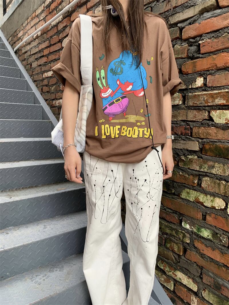 日本全国 送料無料日本全国 送料無料2021夏の半袖レトロな露の背の短い