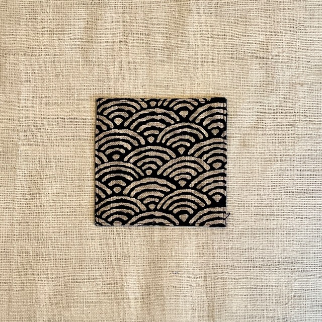 【ワーキングオフィス】ミニ布コースター・藍文様IKI1539