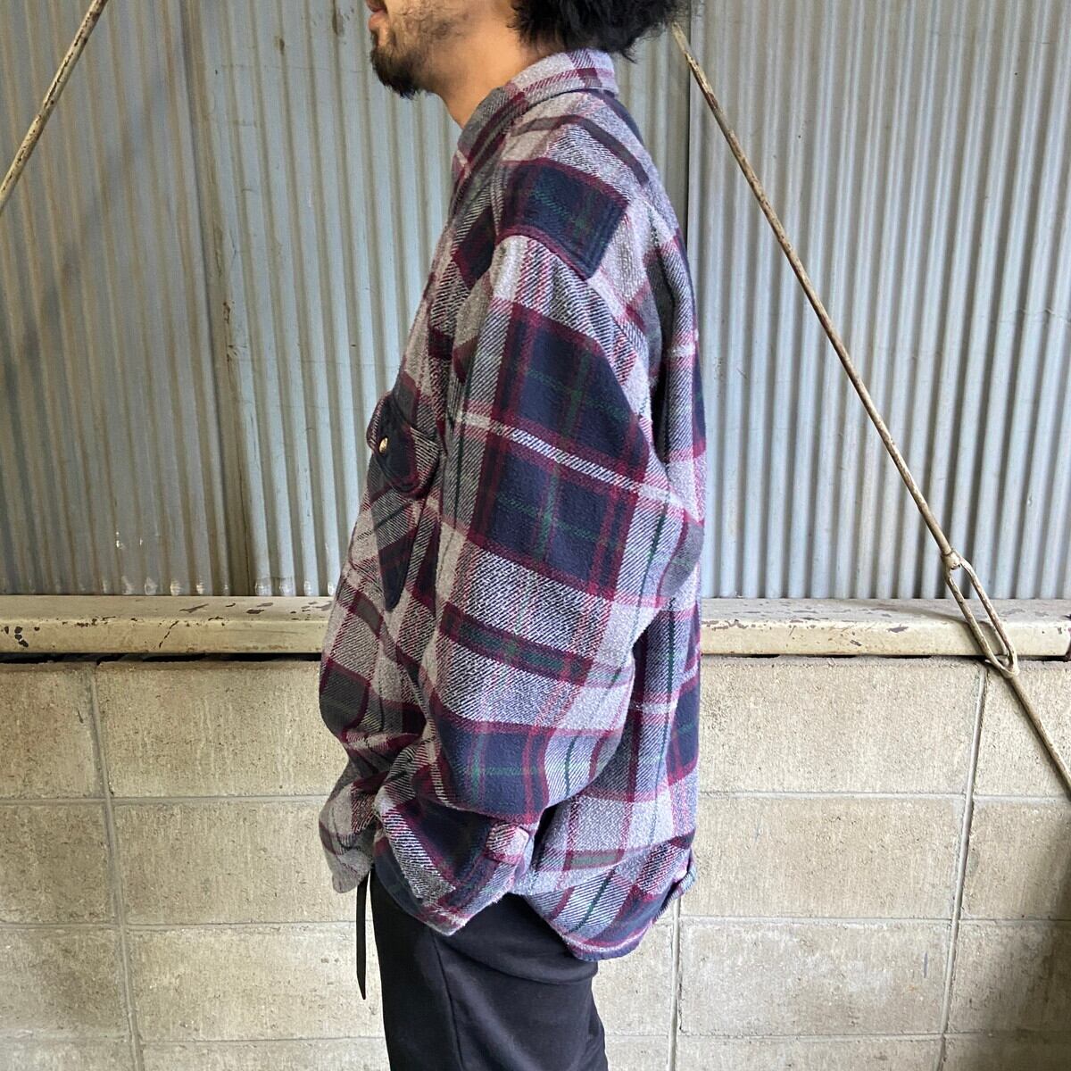 GOODENOUGH 赤白チェック ネルシャツ XLサイズ GOODENOUGH 赤白チェック ネルシャツ XLサイズ