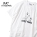 gym master ジムマスター 【6.2oz】ピグメント GOOD TIMES ビッグTシャツ メンズ 半袖 グラフィックTシャツ 発泡風ひび割れプリント 綿100% G733784 ホワイト
