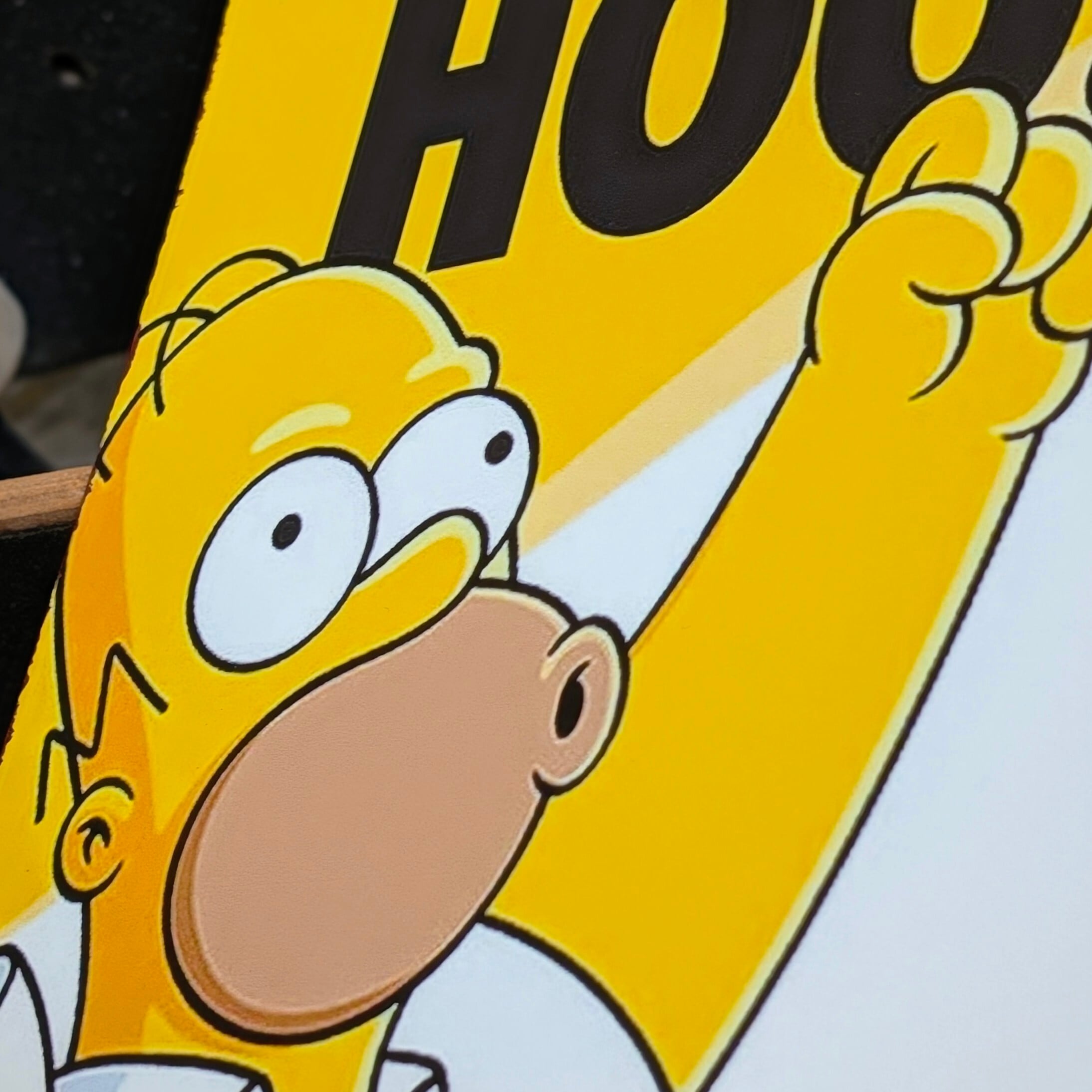 送料無料！ちょうどいいブリキ看板【 The Simpsons （ シンプソンズ ）】『 WOO HOO！ホーマーテンション上げ上げっ！ 』 METAL SIGN / メタルサイン / ブリキ看板 / サインボード / ビンテージ加工 〚アメリカン雑貨 アメトイ〛