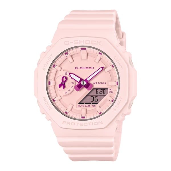 国内正規品 CASIO G-SHOCK カシオ Gショック ピンクリボン バイオマスプラスチック 20気圧防水 メンズ腕時計 GMA-S2100PR-4AJR