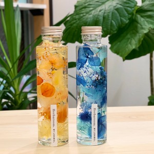 彩ゆらふわ 高品質ハーバリウム　《Yura-Fuwa 円柱セット》円柱M ペアセット／各色