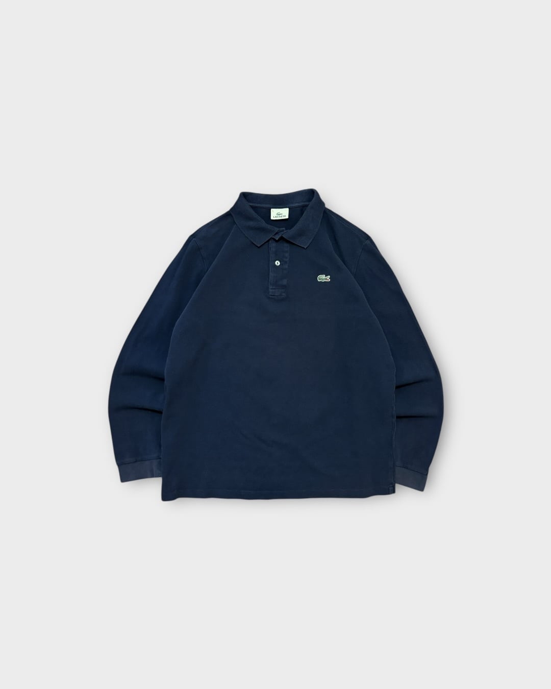 【VINTAGE】1990’s “LACOSTE” Long Sleeve Polo Shirt Navy