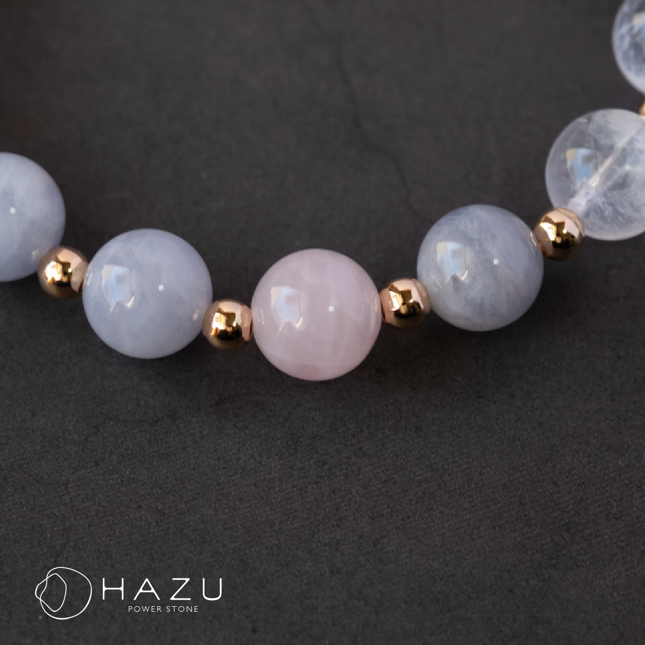 美しさと幸せのブルーローズ［ブルーローズクォーツ／セリサイトインクォーツ／水晶］