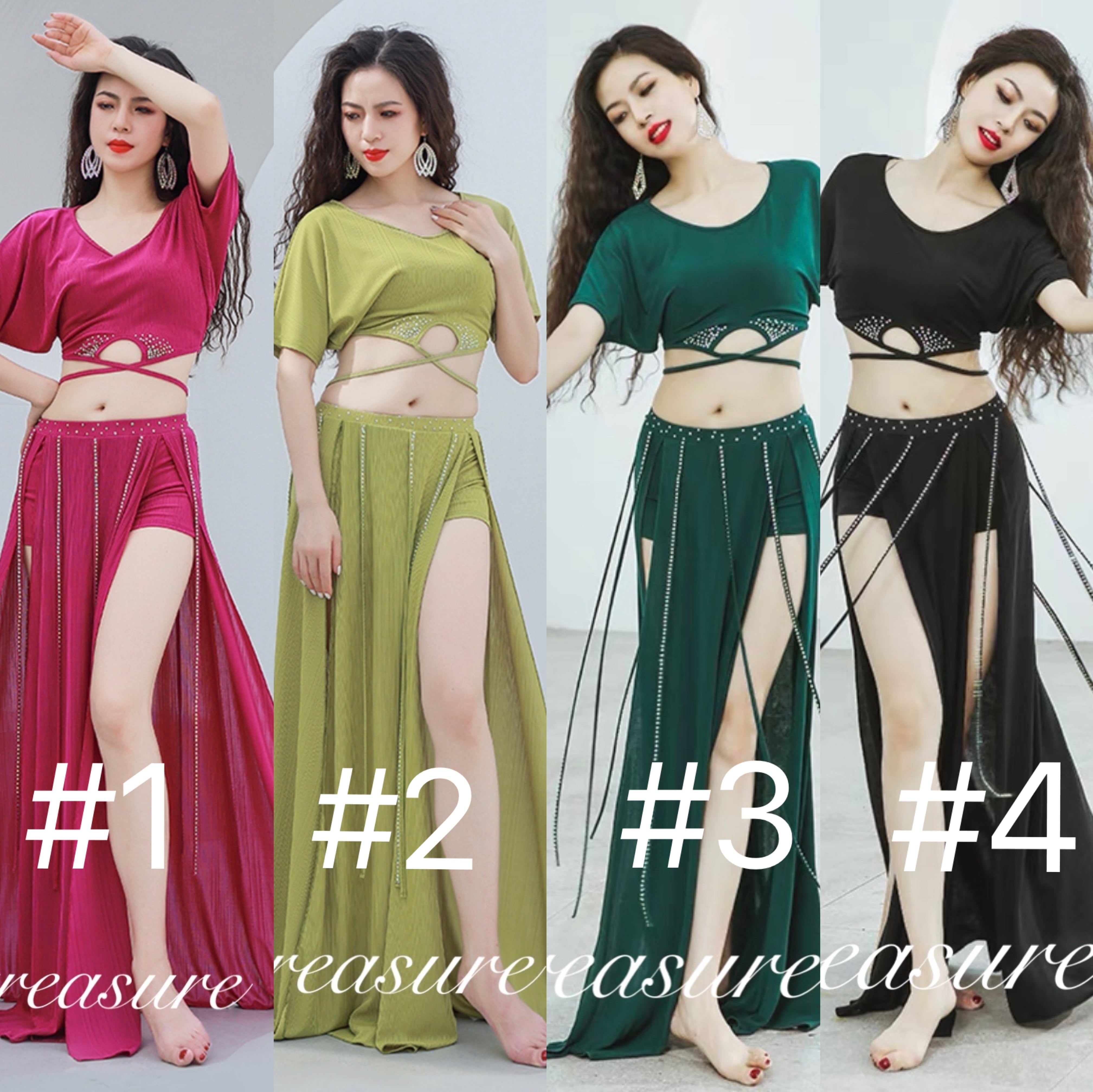 ベリーダンス レッスンウェア 2カラー CCZWZM358-1 202110 | Belly