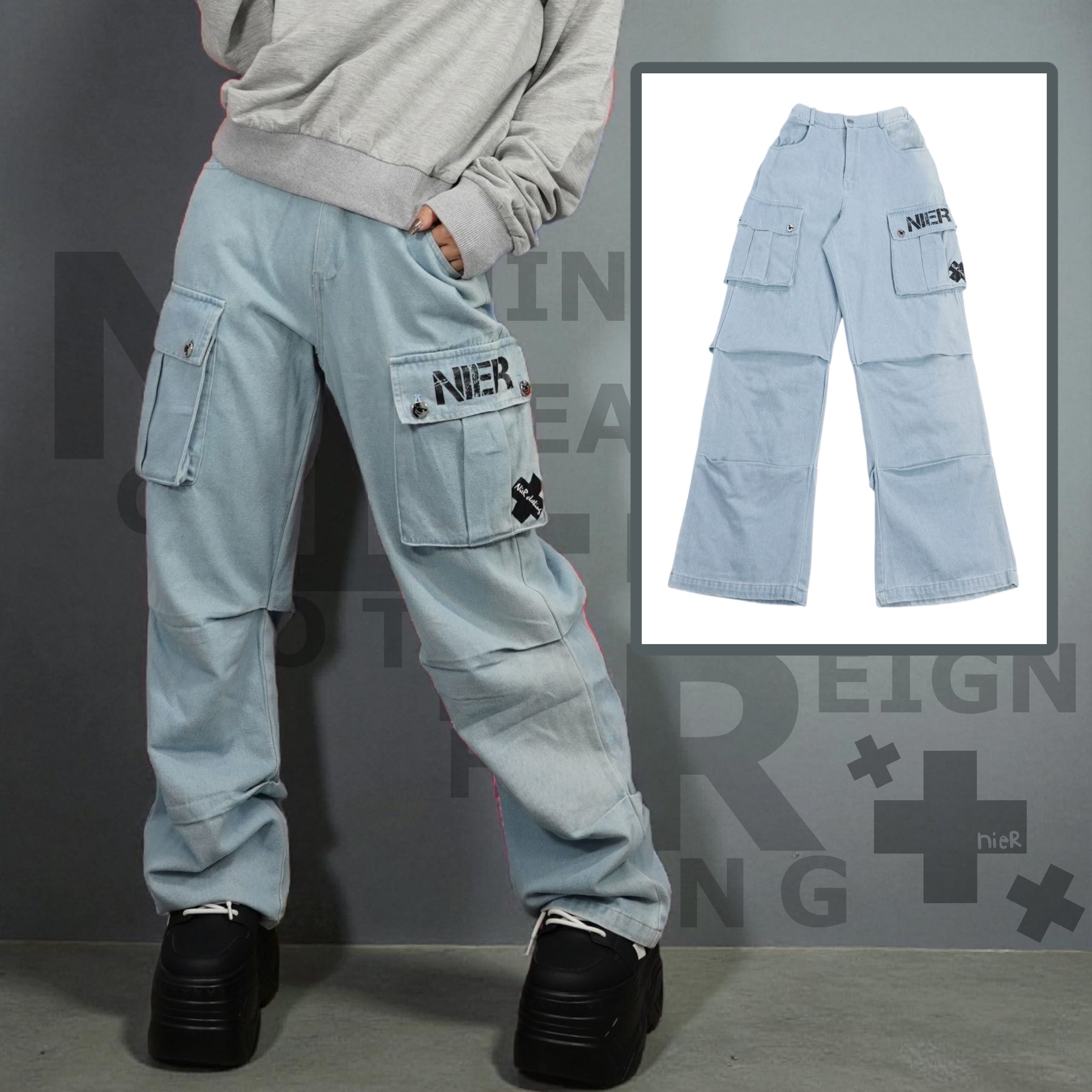 WIDE CARGO DINIM 銀テ付き(4枚)