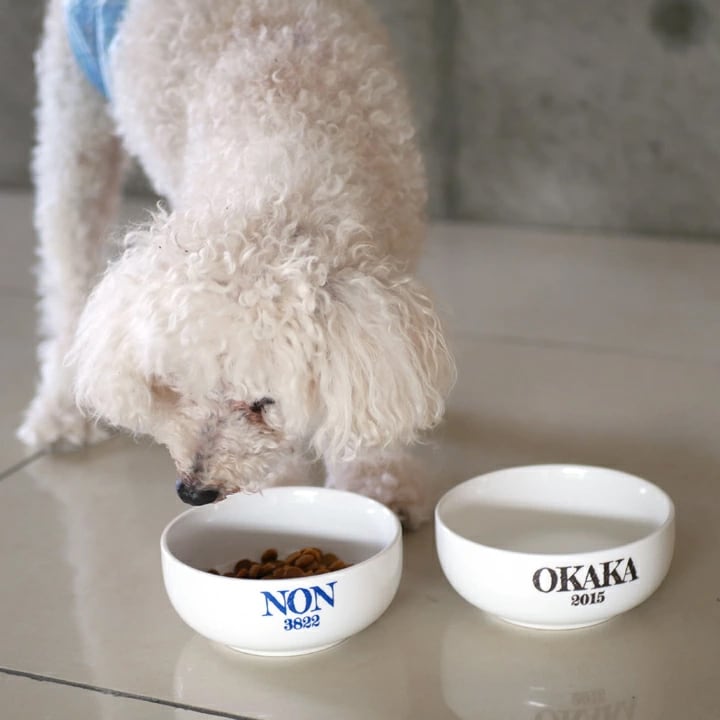 nonno様ご確認 お名前入れペット用フードボウル ウッドバーニング 犬猫 