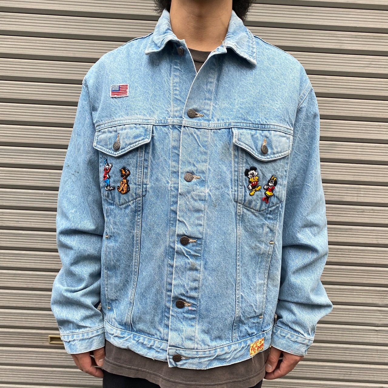 ヴィンテージ パロディ ディズニー キャラクター リメイク 刺繍 