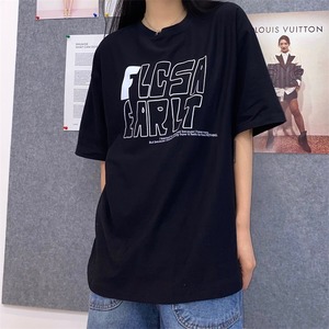 【韓国通販 dgo】3colors オーバーサイズ英レタープリントTシャツ ブラック/ブルー/ホワイト(W2277）トレンドアイテム