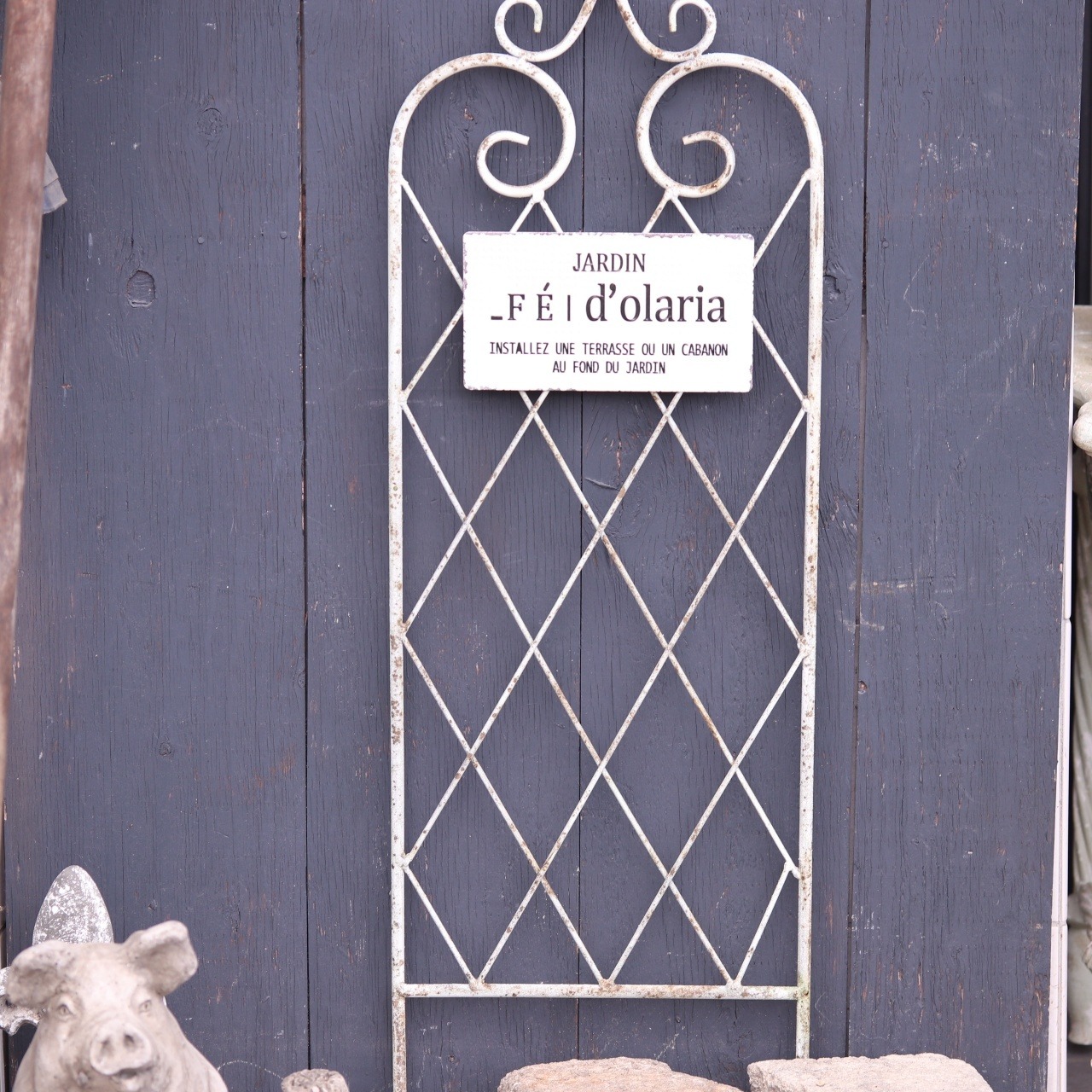 mondimanche フェンス　ベレフルールフェンスW　UF 649｜お庭や壁のアクセントに　壁につけてお花を飾れる