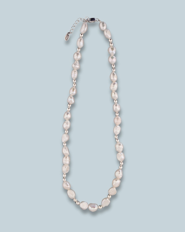 pilvi necklace -pearl/silver-