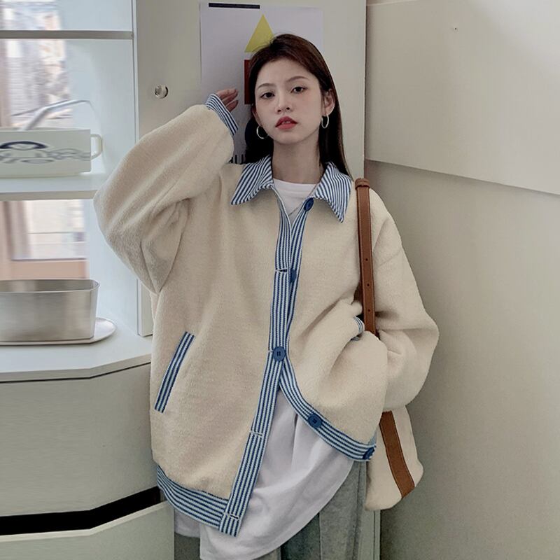 ジャケット スプリングオータムルーズトップス 春物 秋物 試着室14286356774