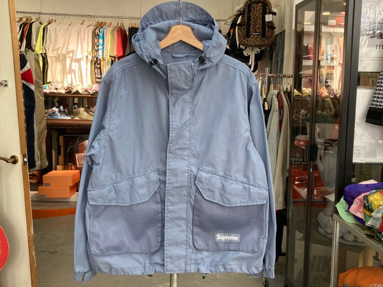 Supreme 21SS MESH POCKET CARGO JACKET SLATE MEDIUM 63481 | BRAND  