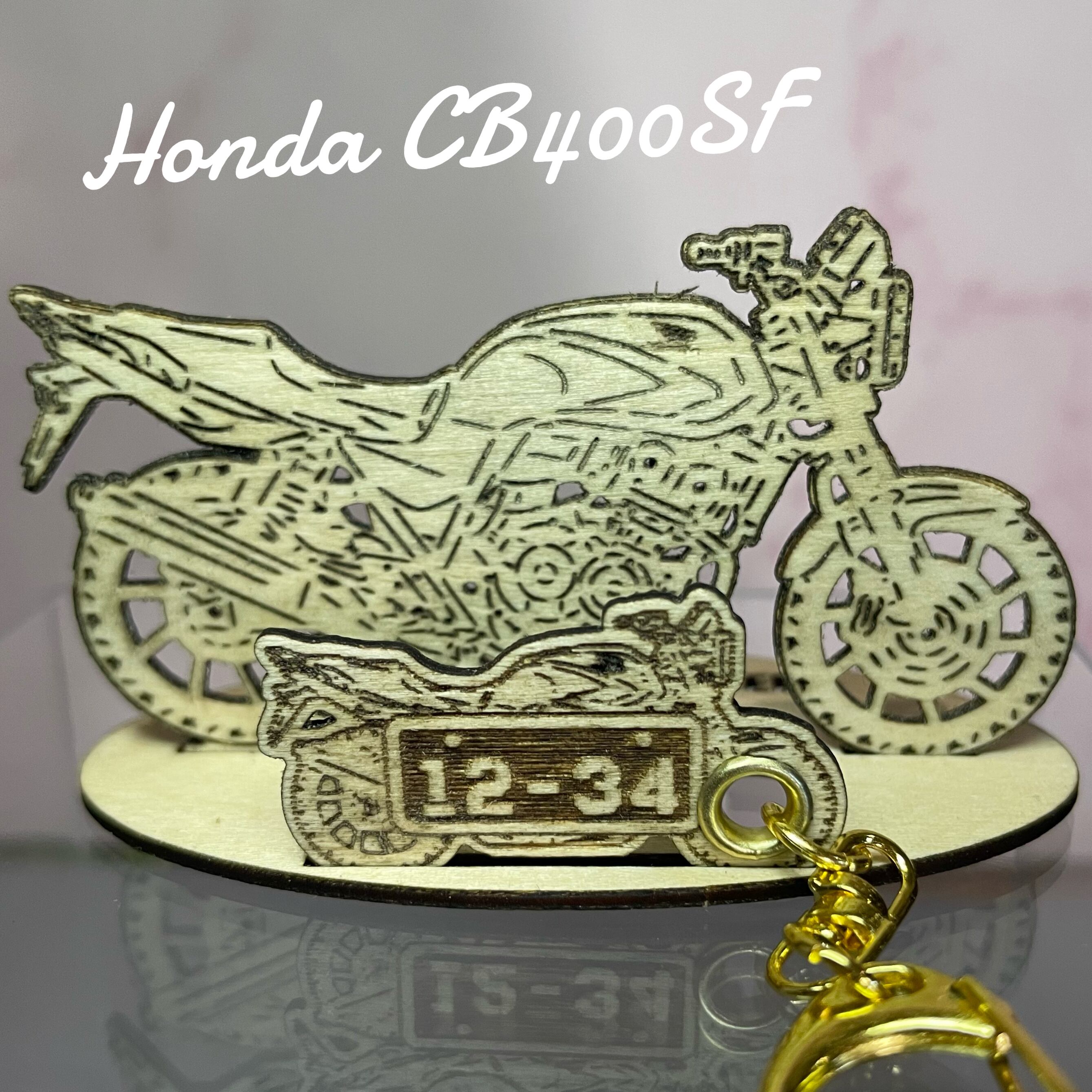 バイクホンダ HONDA CB400SF 模型 木製 フィギュア スタンド