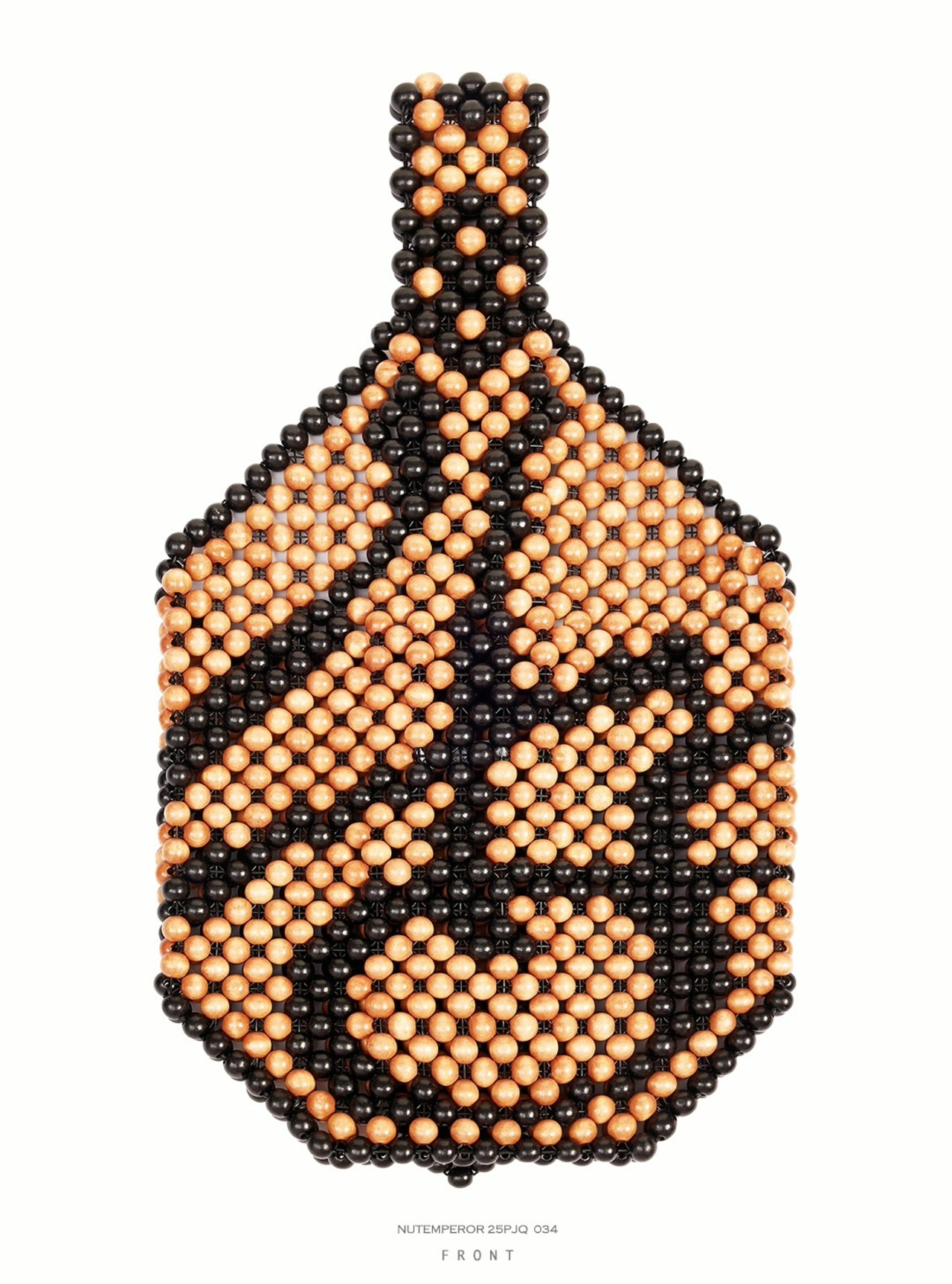 NUTEMPEROR Quip Project 034 Hand-Beaded Wood Tote