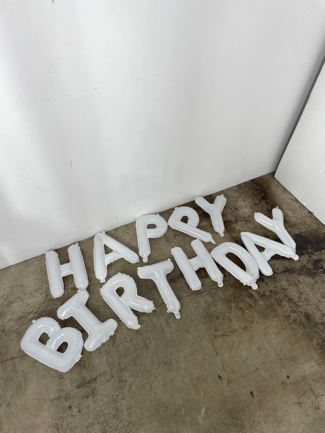 【 即納 】happy birthday バルーン / ホワイト