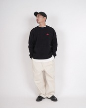 【#Re:room】CACTUS HEART APPLIQUE MALL KNIT［REK164］