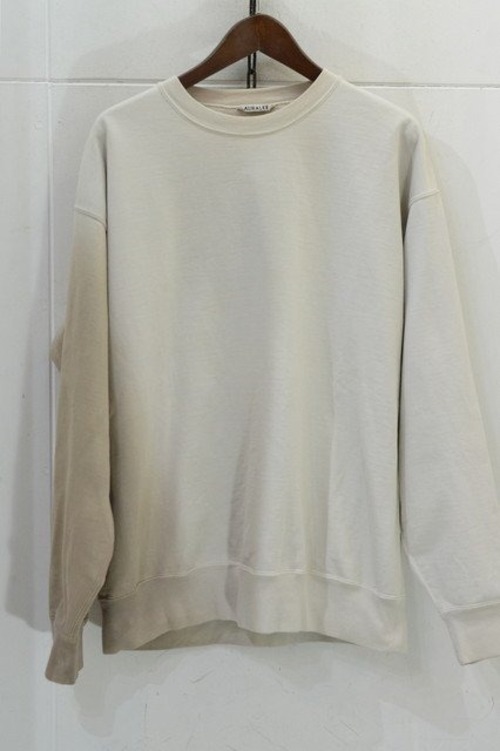 AURALEE ORGANIC COTTON COMPACT GRADATION DYED SWEAT P/O