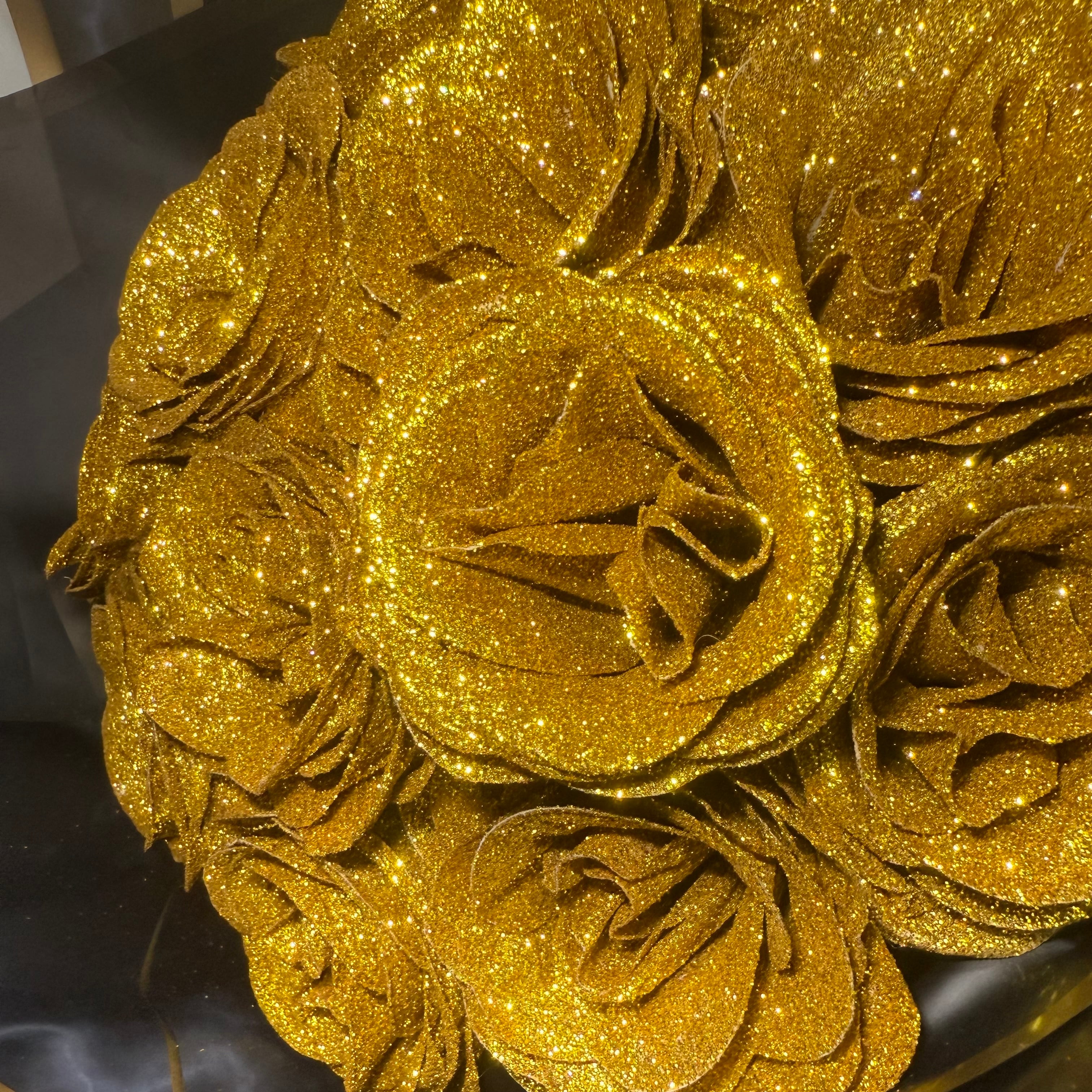 Gold】Glitter Rose bouquet 花束18本 | STRAHLEN GlitterRose