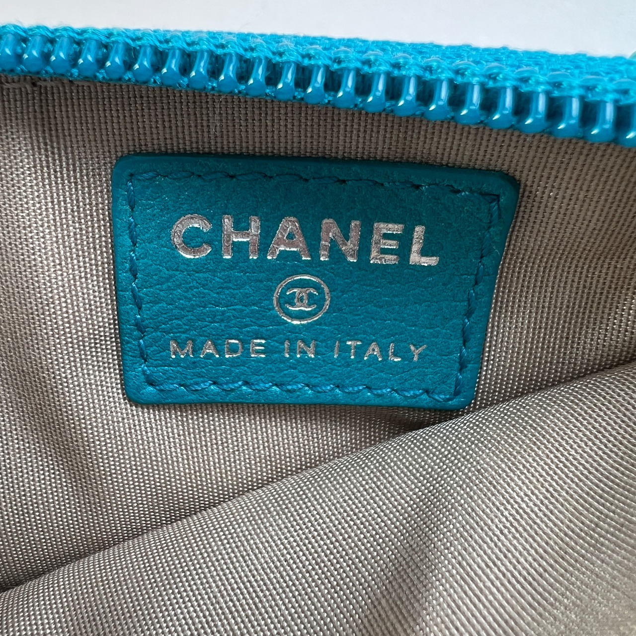 【最終処分SALE】CHANEL シャネル カメリア ココマーク レザー コインケース ブルー A-12197