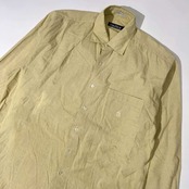 90s nautica ノーティカ CLASSIC FIT 長袖シャツ L/イエロー系 メンズ ビンテージ