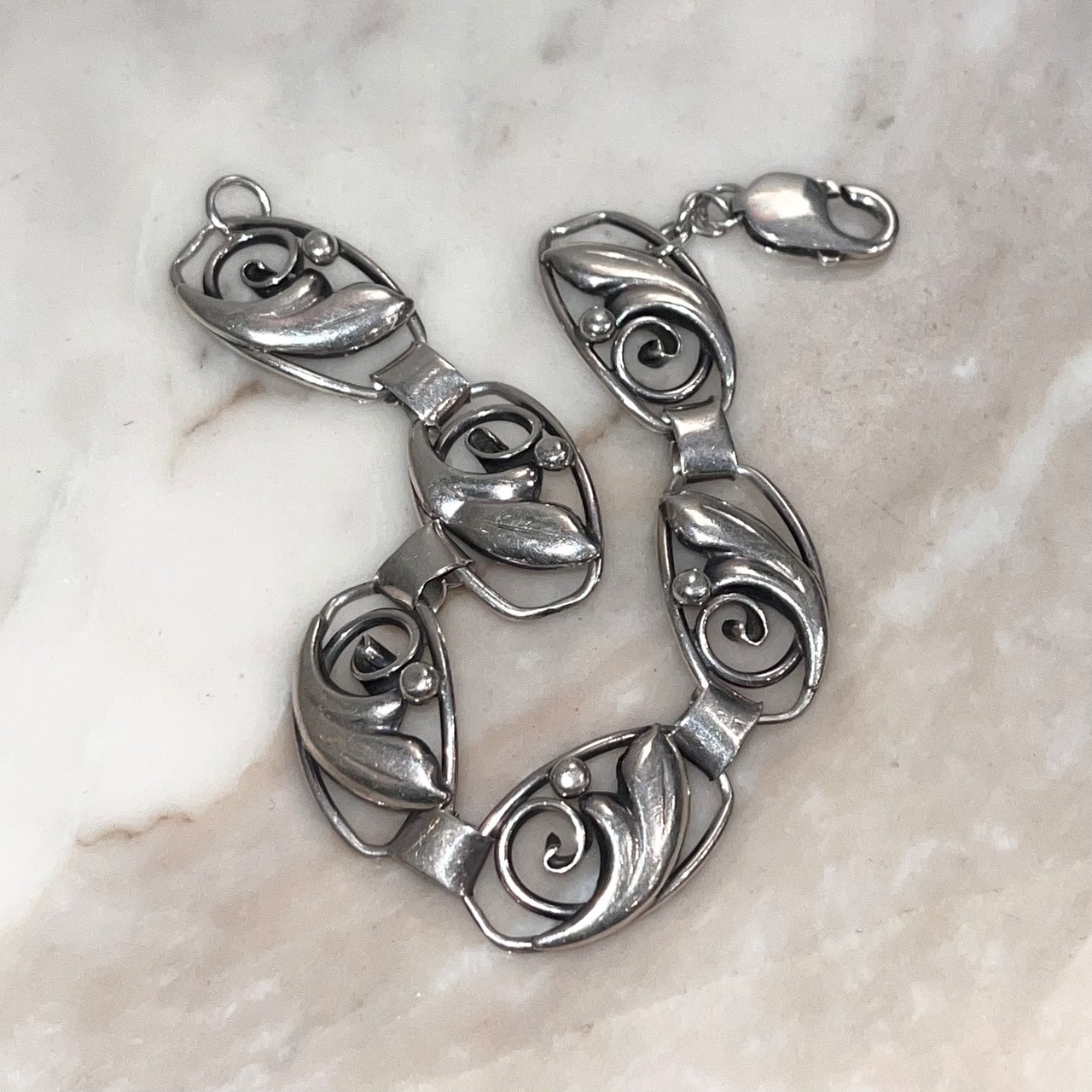 vintage silver Scandinavian style bracelet