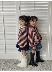 カラー / COLOR / 虹トレーナー / 韓国子供服 / ジュニア / 26winter〖取寄〗*13~15号*