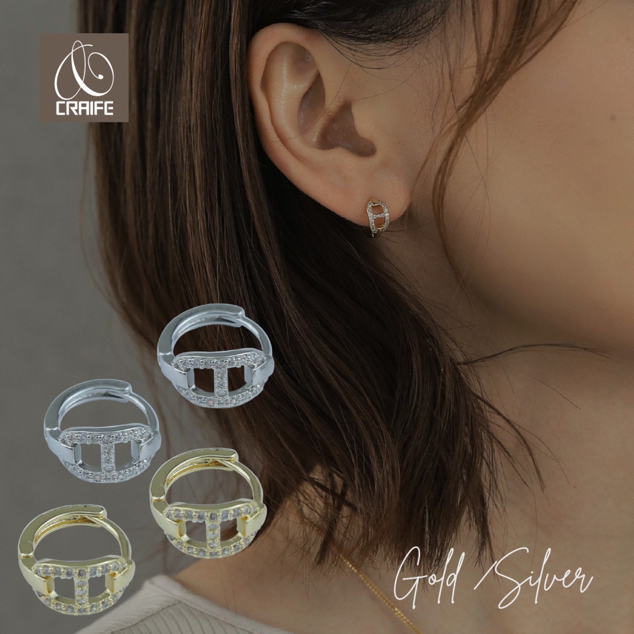 Hoop Pierce -Gold/Silver-
