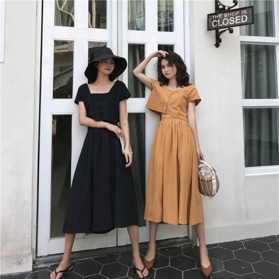 未使用 Nala リラックスセットアップ スカート レディーススーツ】セットアップ対応ミディ丈セミフレアスカート