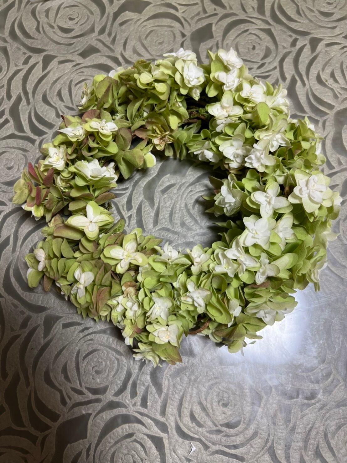 カシワバアジサイのリースM | 京都 おむろ YUUKIESGARDEN(ゆうきいずが