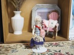 ボネとおしゃれワンピース　ビスクドール（ヒビあり） 画像1