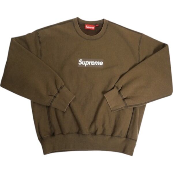 Brown/M】Supreme Box Logo Crewneck