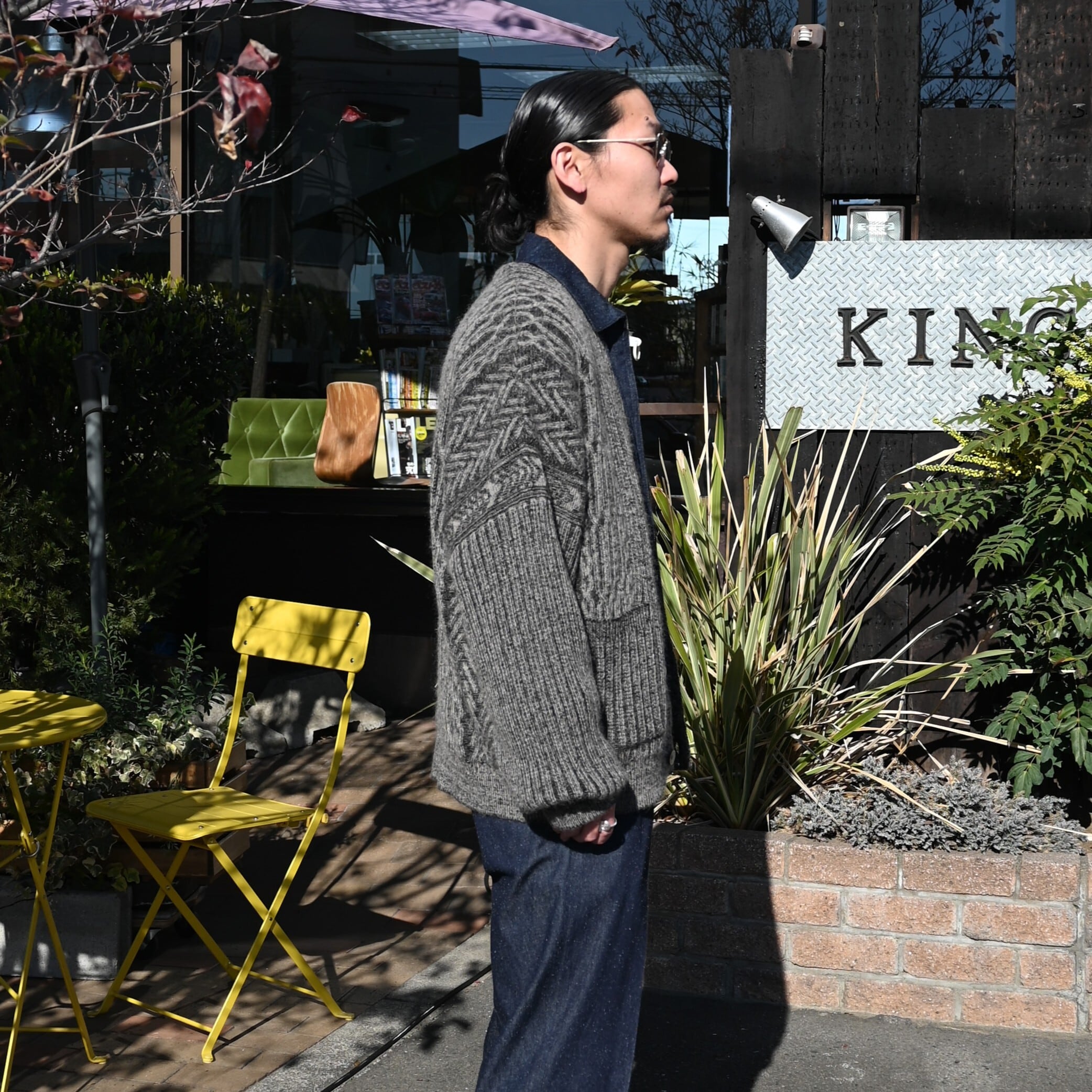 YASHIKI / Sekkei mohair Cardigan コーディネート | GANKO