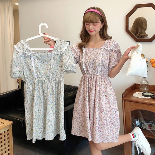 ✞ ドレス ワンピース花柄スカート ウエストすっきり☆着痩せ スウィート フラワーデザイン ✞ゴスロリ SM ミリ 甘ロリ クラロリ 和ロリ エレガント 黒ロリ 姫ロリ 華ロリ BB-BB0184226