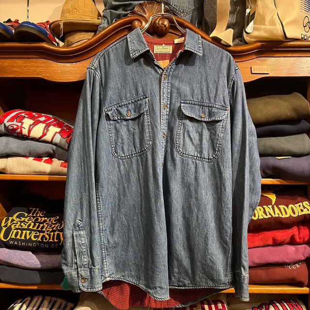 1990's L.L.BEAN Denim Shirt USA製 D1146