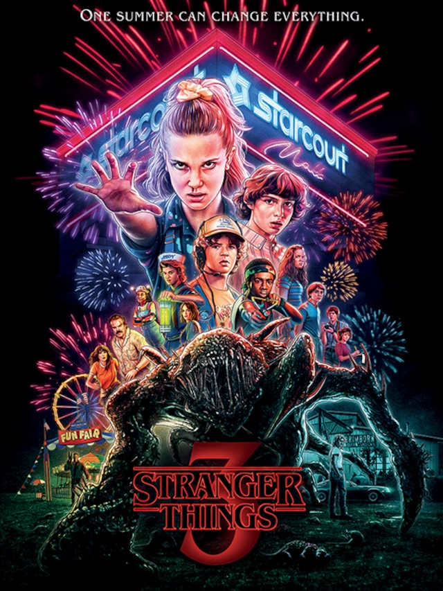 40cm x 30cm キャンバスアート　ストレンジャーシングス シーズン3 メインビジュアル　STRANGER THINGS