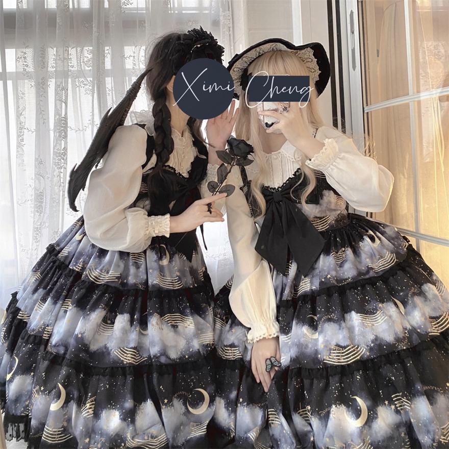 星系　2カラー かわいい　ワンピース ゴスロリ 衣装　ドレスlolita