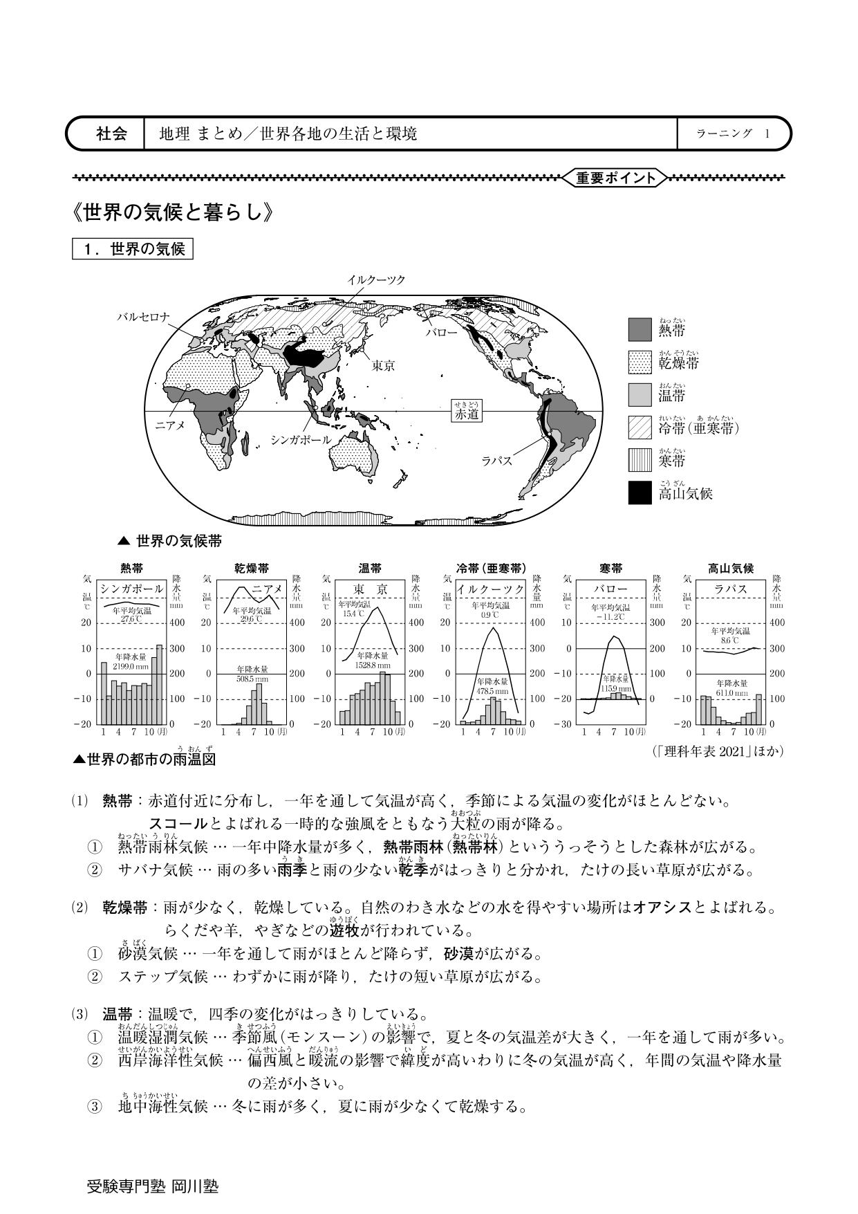 診断テスト・香川県公立高校入試専用】分野別問題集「社会地理
