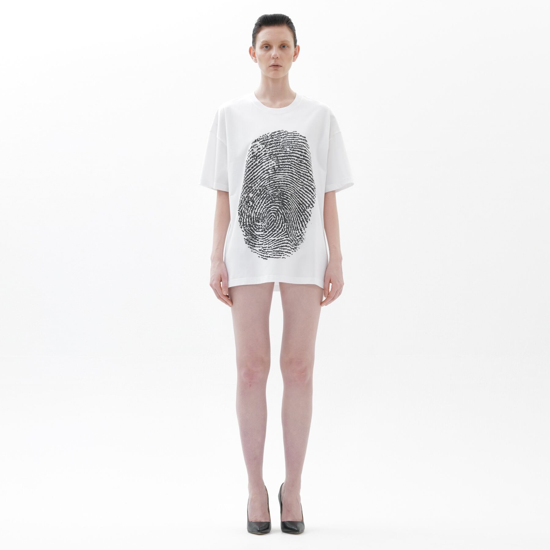 【Pre-order】White Fingerprint Oversized T-Shirt