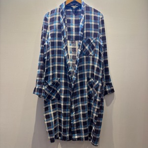 1970s TOWN CRAFT PRINT FLANNEL GOWN COAT