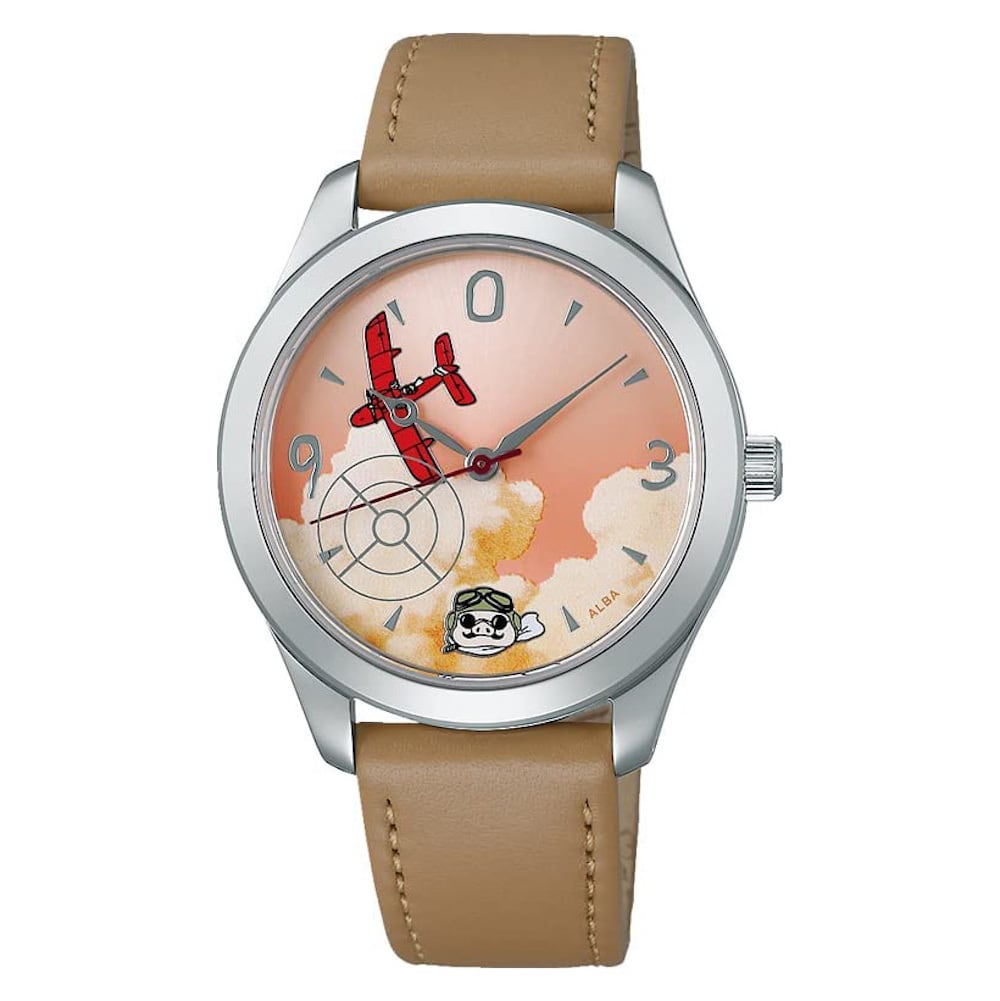 【30周年 / 数量限定】紅の豚　腕時計 セイコーALBA　ACCK727（ベージュ / 6971） |  すすのこ商店｜ジブリグッズオンライン通販ショップ