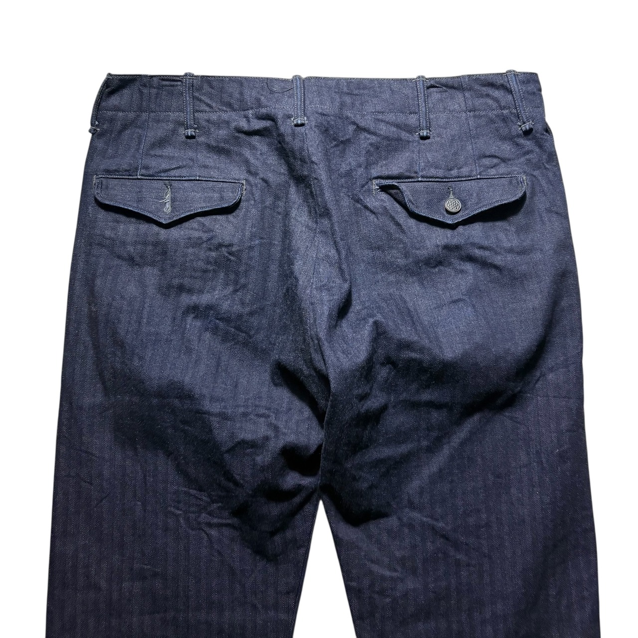 RRL indigo herringbone denim pants