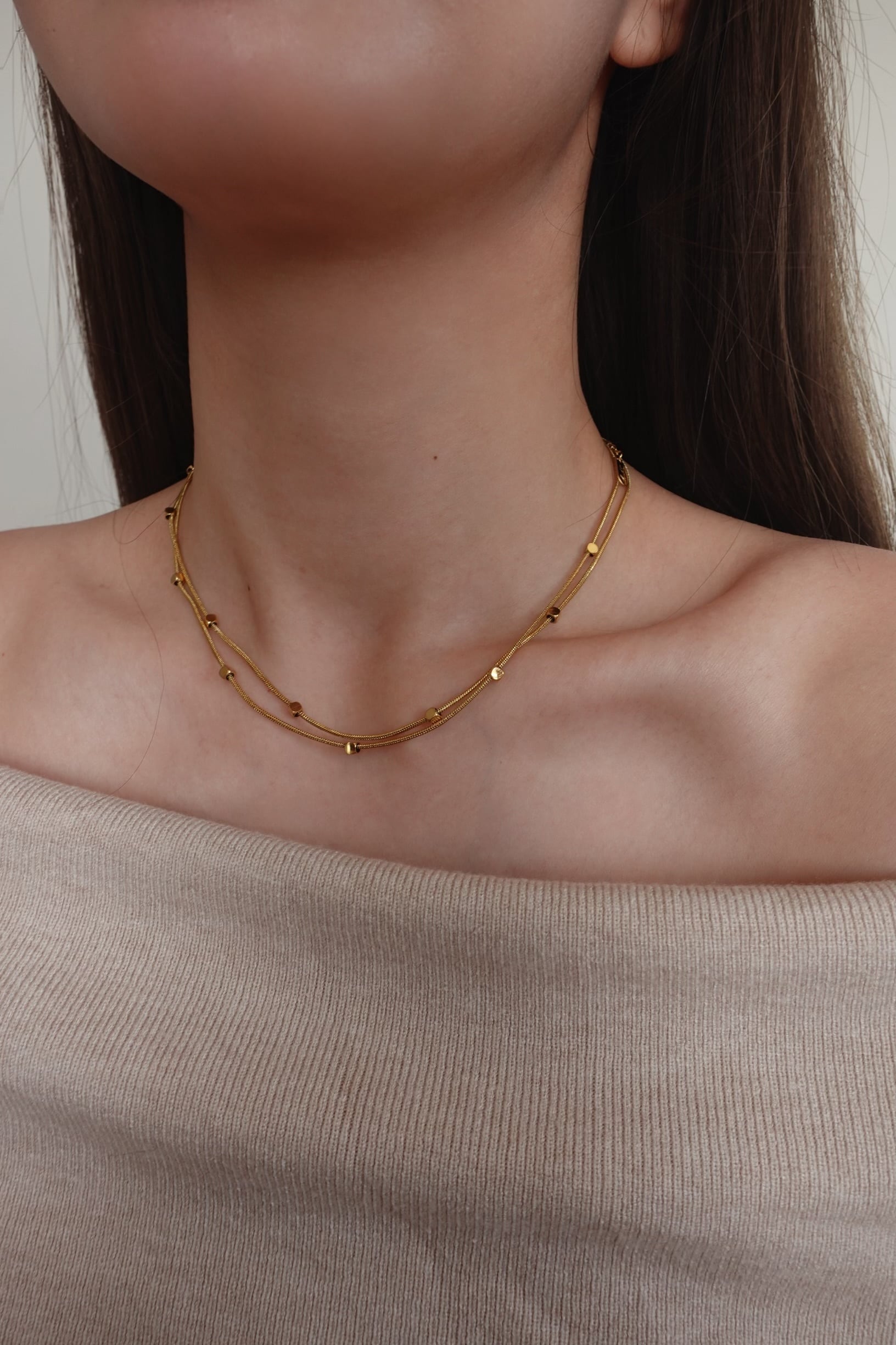 2連ネックレス | 金属アレルギー対応のアクセサリー crea.jewelry 2連ネックレス | 金属アレルギー対応のアクセサリー crea.jewelry