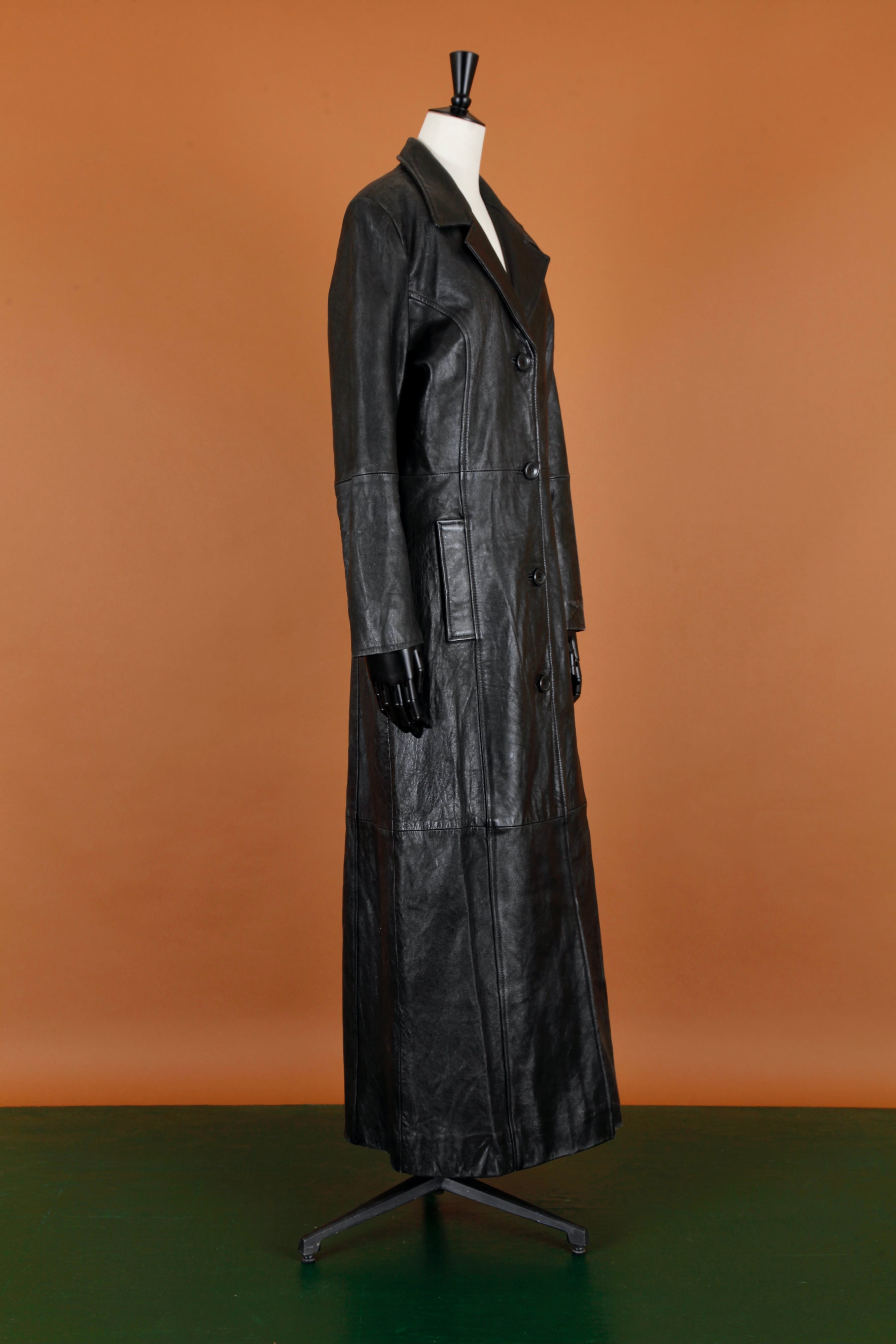 Leather long coat | quaint vintage secret