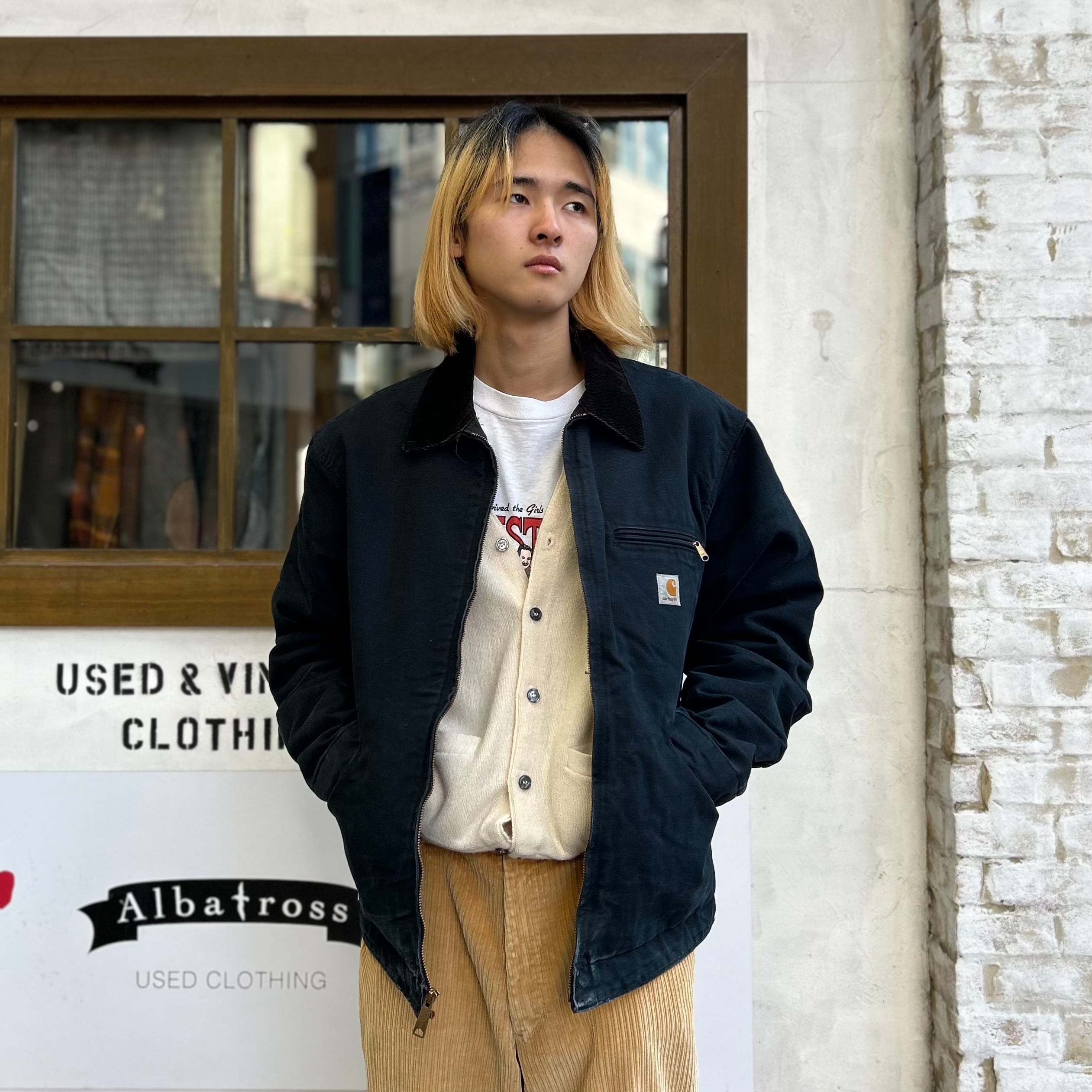 全品無料 【J01 BLK】Carhartt デトロイトジャケット フェードブラック ...